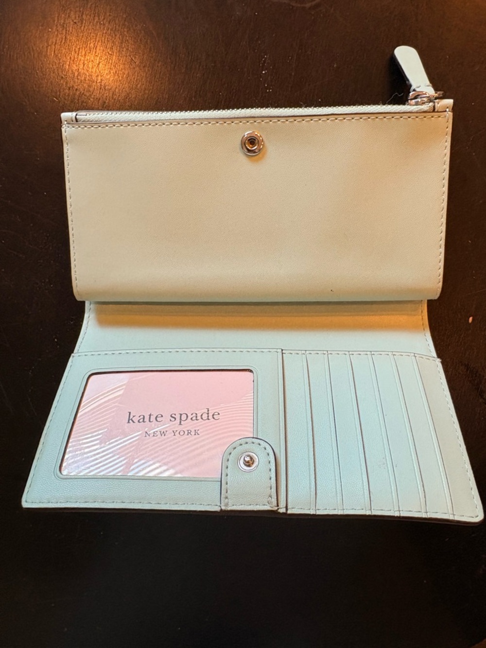 Kate Spade Mint Green Zip Wallet - Picture 2 of 4
